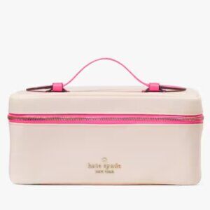 Kate Spade Blush Cloud Colorblock Chelsea Travel Cosmetic Case